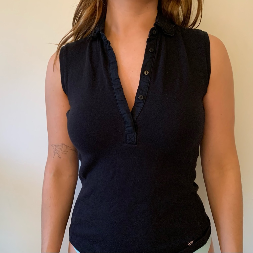 Vintage Y2K collared tank top